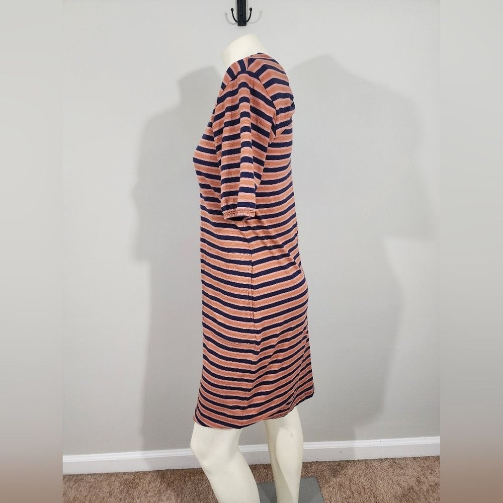Pact stripe avery midi dress womens‎ S 100% organic cotton casual pockets comfy - Picture 9 of 11